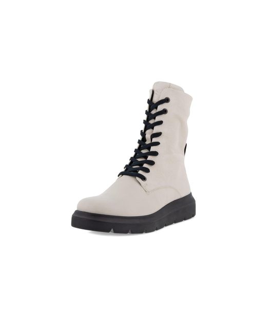 Ecco Nouvelle Hydromax Waterresistant Tall Lace Boot in Black Lyst