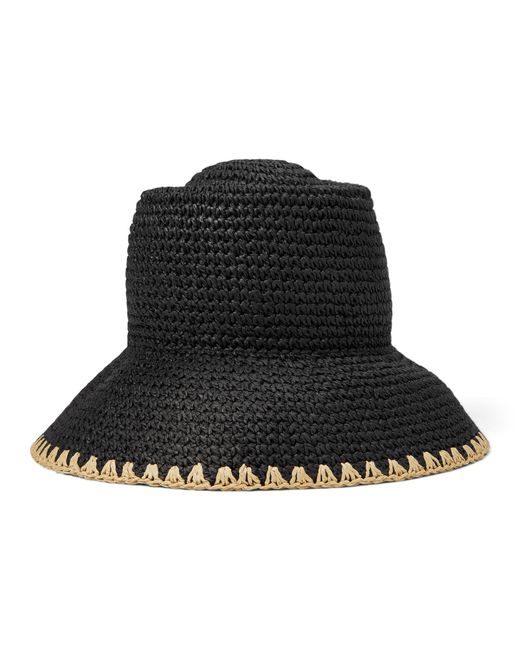 Madewell Black Whipstitch Straw Hat