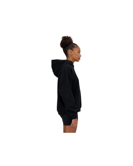 New Balance Black Athletics French Terry Hoodie Clothing, Cotton