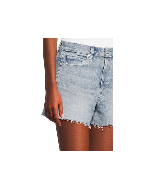 PAIGE Black Dani Shorts Raw Hem