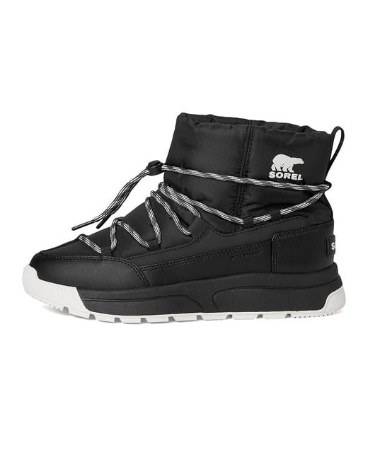 Sorel Black Whitney Iii Slip-On Waterproof Cold Weather Boots/Sea Salt 5.5 B