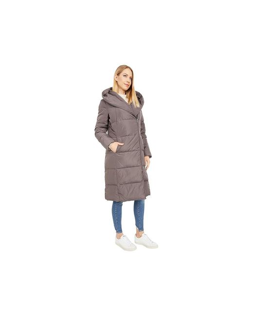 Cole Haan Black Zip Front Down Coat W/ Dramatic Oversized Hood Coat Xl (16-18) Down/Polyester