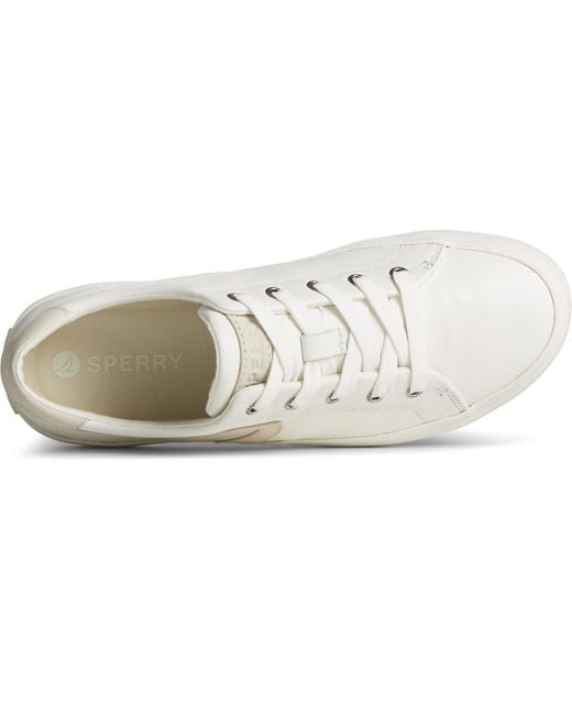 Sperry Top-Sider White Sandy Ltt Leather W/ Wave