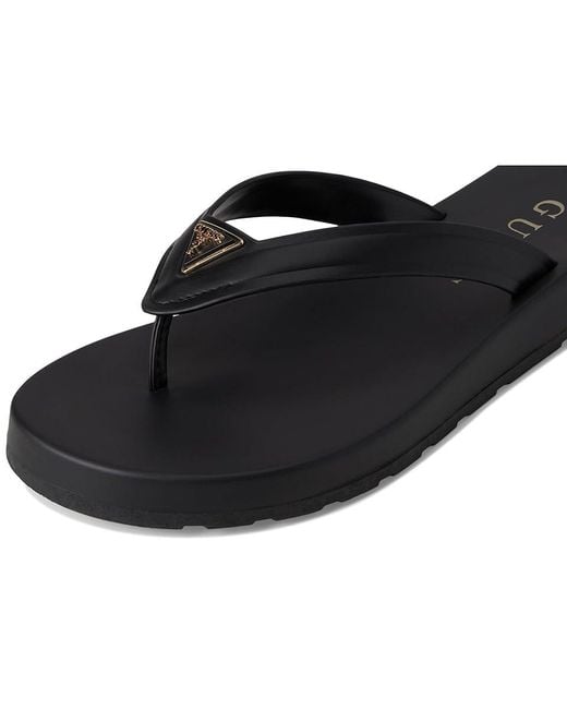 Guess Black Candry Wedge Shoes, Rubber/Synthetic