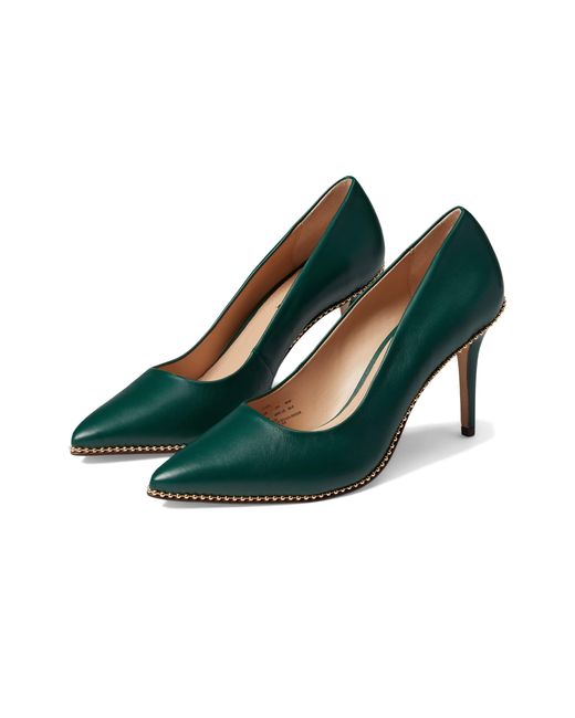 COACH 85 Mm Waverly Pump With Beadchain in Green Lyst