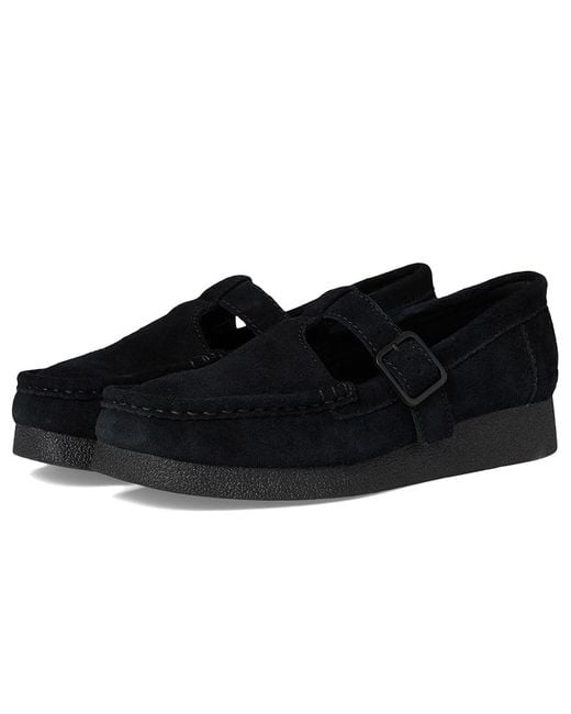 Clarks Black Wallabee Evo Bar Dress Flat Shoes 10 B