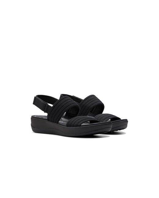 Clarks Black Arla Stroll Sandals 6.5 B