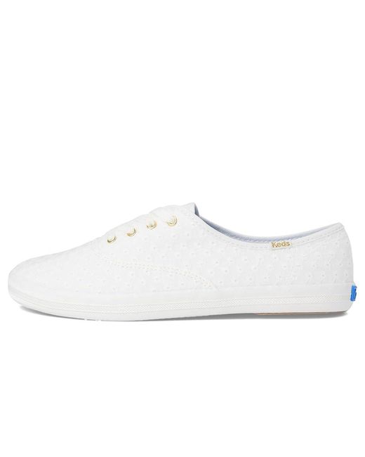 Keds White Champion Canvas Lace Up Shoes 6 B