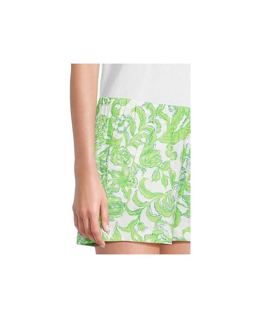 Lilly Pulitzer Green Lilo Linen Shorts Clothing