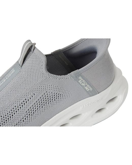 Skechers Gray Hands Free Slip-Ins Max Cushioning Glide-Step Sneaker Running Shoes 10 4E for men