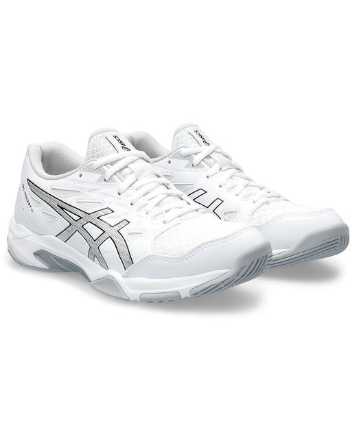 Asics White Gel-Rocket 11 Volleyball Shoe Shoes/Pure 10 B