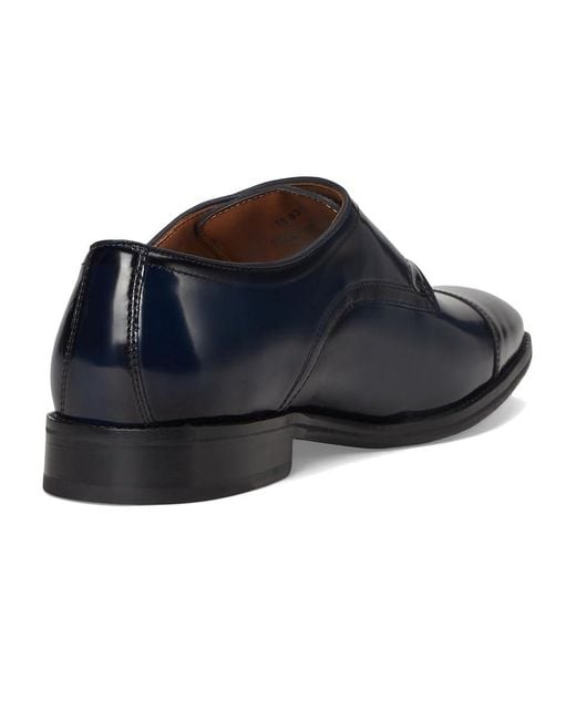 Johnston & Murphy Blue Sullivan Double Buckle Cap Toe Shoes 13 M (D) Leather for men