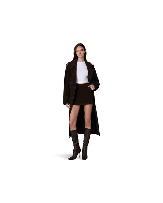 Joe's Jeans Black The Vegan Suede Mini Skirt Skirt, Polyurethane