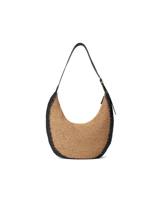 Madewell Black Essentials Curve Shoulder Handbags, Suede