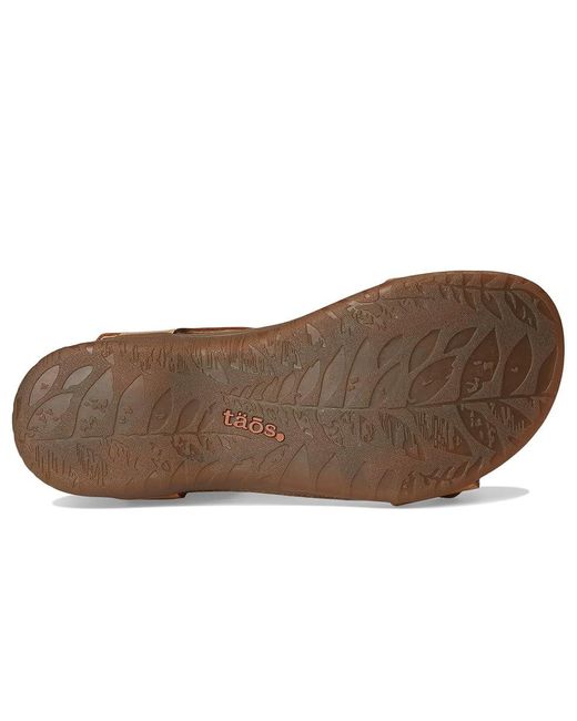 Taos Footwear Brown Wonderful Sandals, Leather/Rubber/Suede