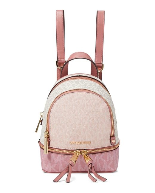 MICHAEL Michael Kors Pink Rhea Zip Extra Small Messsenger Backpack