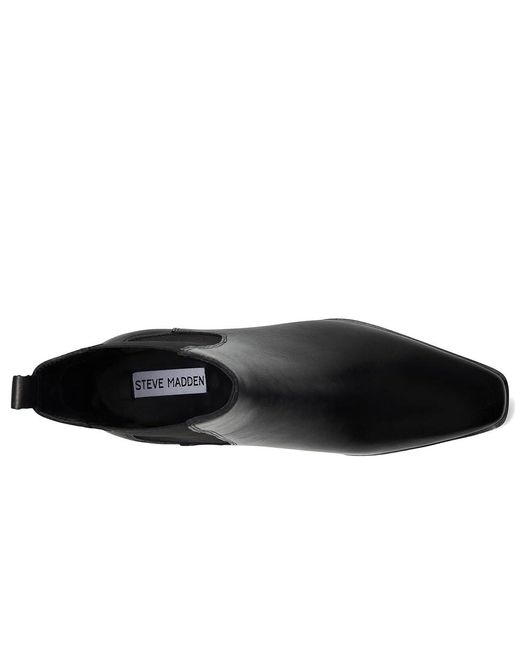Steve Madden Black Evan Boots, Leather/Rubber