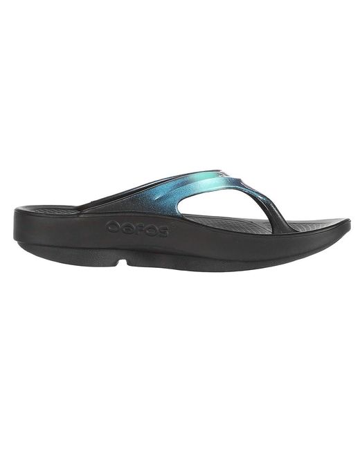 OOFOS Black Oolala Sandal (Atlantis) Sandals