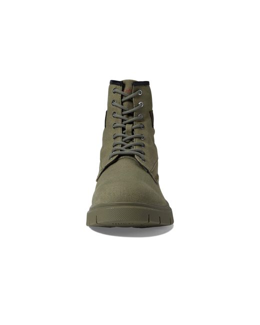 HUGO Green Ryan Canvas Lace-up Boots for men