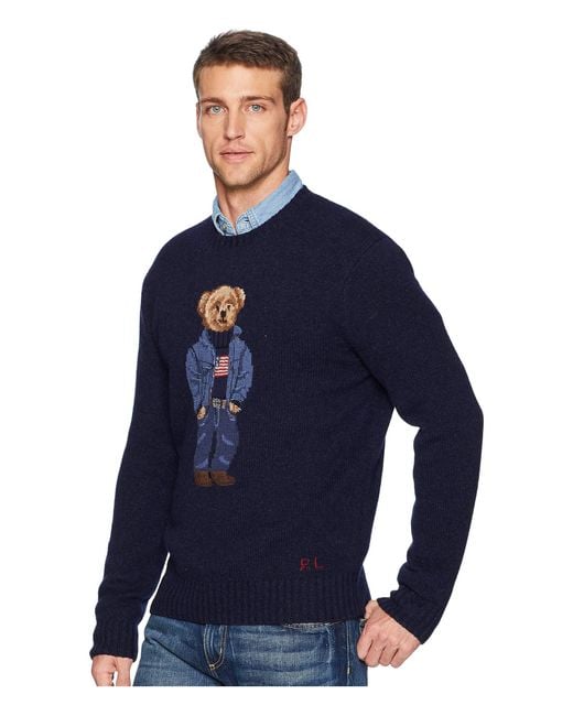 polo sweater mens bear