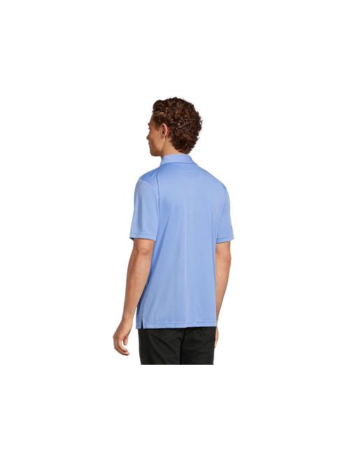 Callaway Apparel Blue Tournament Short Sleeve Polo Clothing, Polyester for men