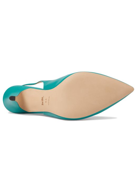 COACH Sadie Leather Slingback Pump in Blue Lyst