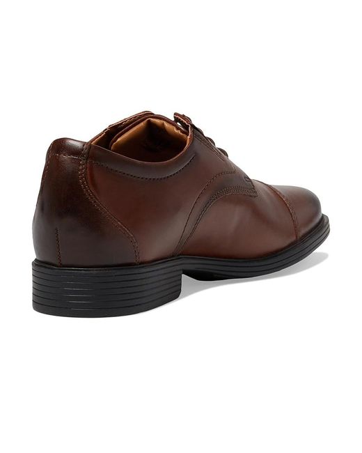 Clarks Brown Whiddon Cap ( Leather) Shoes for men