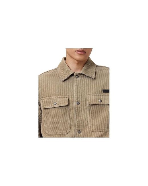 AllSaints Black Castleford Shirt Jacket, Cotton/Denim for men
