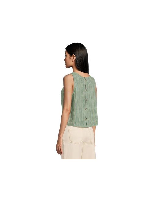 Toad&Co Black Taj Hemp Button Back Tank Top Clothing, Elastane/Lyocell/Tencel