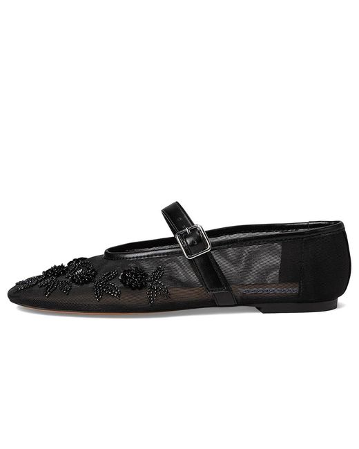 Steve Madden Black Dreaming Flat Shoes, Mesh