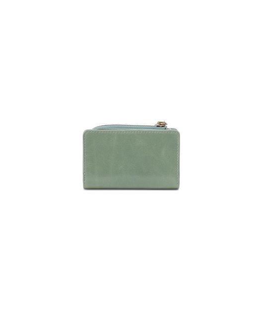 Hobo International Green Jill Card Case Bags, Cotton/Leather