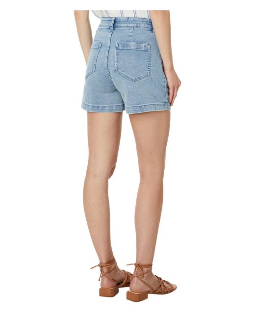Faherty Brand Blue Stretch Terry Patch Pocket Shorts
