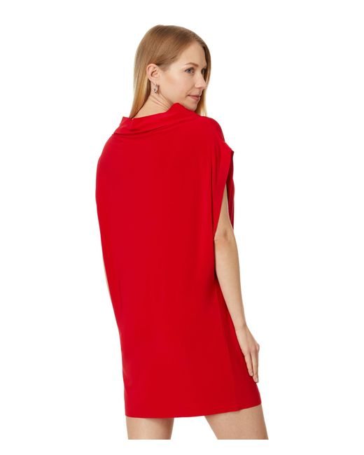 Norma Kamali Red Sleeveless All In One Mini Dress