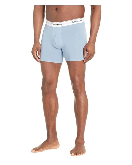 Calvin Klein Modern Cotton Stretch Multipack Boxer Brief in Blue for