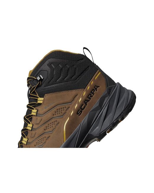 SCARPA Black Rush 2 Pro Mid Gtx Climbing Shoes/Sulphur Eu 41.5 (Us 8.5) D for men
