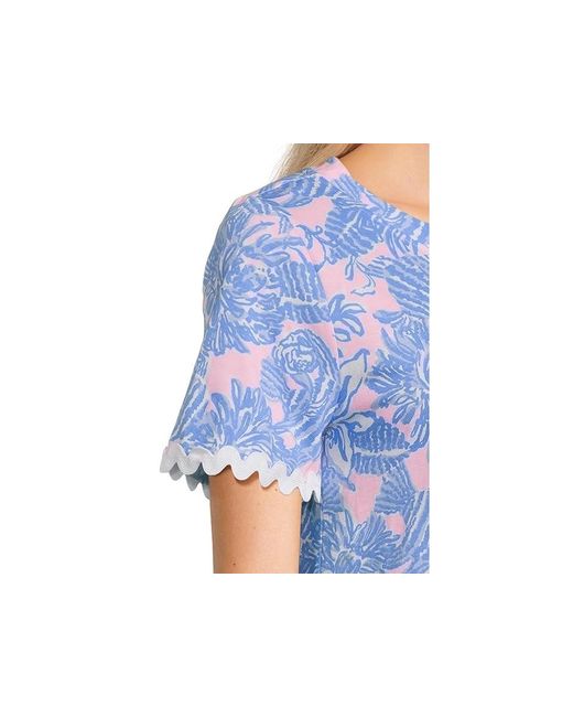 Lilly Pulitzer Black Cody Short Sleeve Dress Dress, Cotton