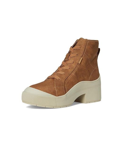 Dr. Scholls Brown Time Up Lace-Up Short Boots Boots, Synthetic