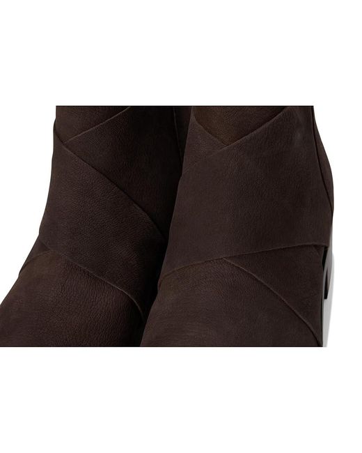 Eileen Fisher Black Span Bootie Boots, Leather