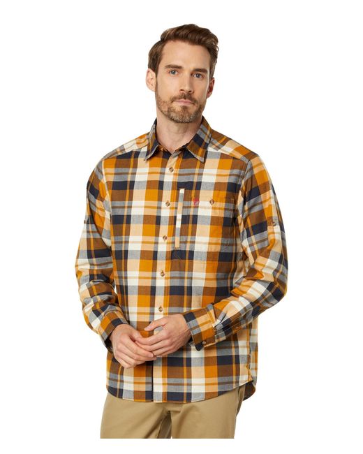 Fjallraven Flannel Fjallglim Shirt in Metallic for Men | Lyst