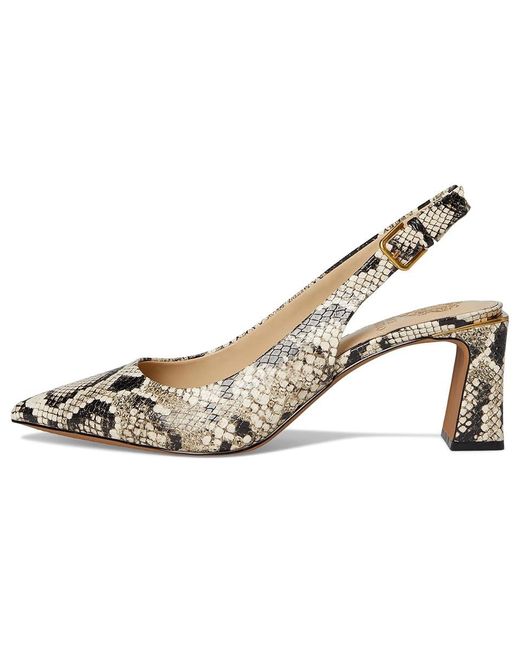 Vince Camuto Multicolor Hamden Buckle Slingback Pumps High Heels/Cream, Leather/Rubber
