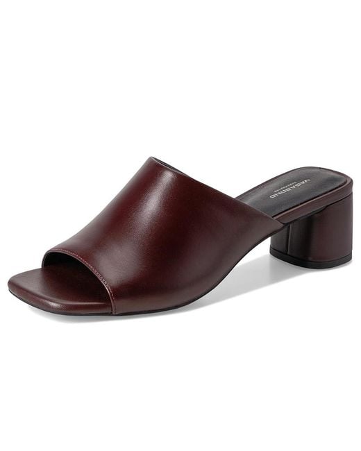 Vagabond Brown Piper Mule Sandals, Leather