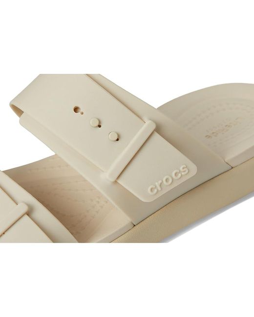 CROCSTM White Brooklyn Buckle Low Low Sandals, Synthetic