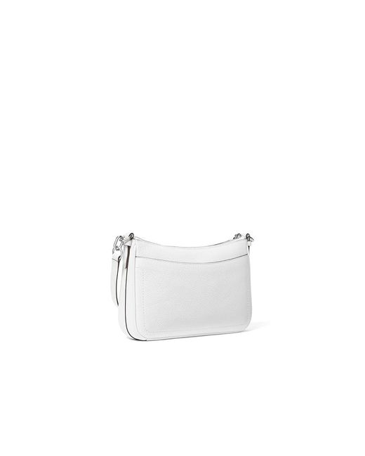 MICHAEL Michael Kors Black Jet Set Charm Medium Top Zip Pochette Crossbody Handbags, Leather