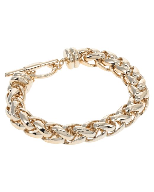 Lauren by Ralph Lauren Wheat Chain Toggle Flex Bracelet in Gold