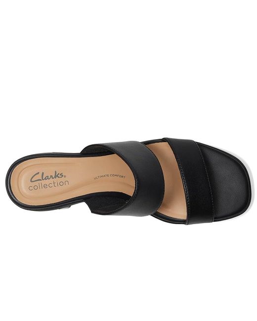 Clarks Jaylan Dusk Sandali Con Tacco Donna: Zeppa 50 Mm, Tomaia In Pelle, Plantare Ultimate Comfort, Beige, Slip-on