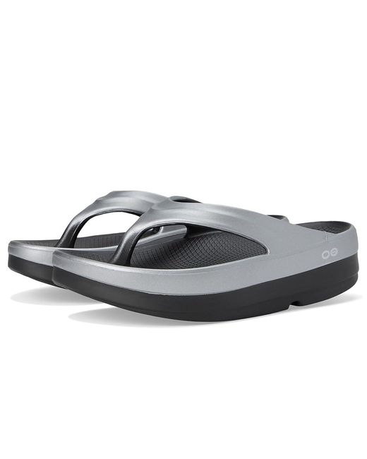 OOFOS Black Oomega Oolala Slide Sandals