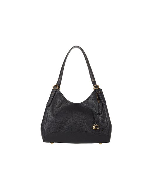 COACH Soft Pebble Leather Lori Shoulder Bag in Black Lyst