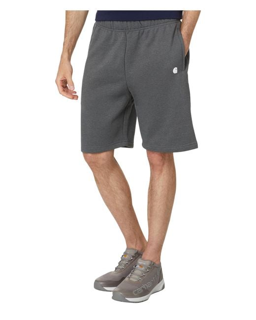 Carhartt Gray Relaxed Fit Midweight Fleece Shorts for men