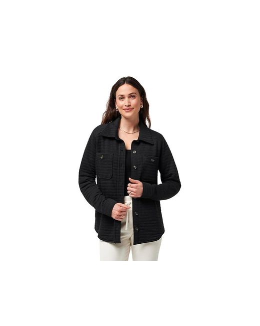 Travis Mathew Black Serene Horizon Jacket, Polyester/Viscose