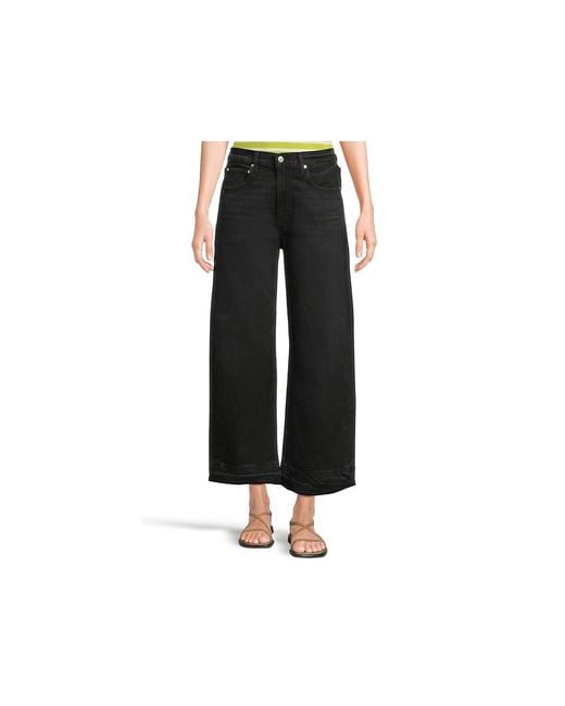 PAIGE Black Arellia Ankle With Undone Finished Hem
